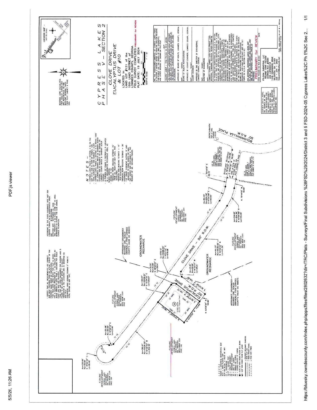 Survey: Cypress Lakes Phase V Section 2