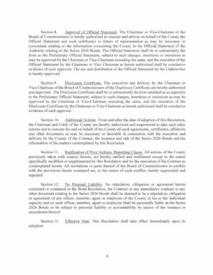 [Section 8. Approval of Official Statement. The Chairman or Vice-Chairman of the]