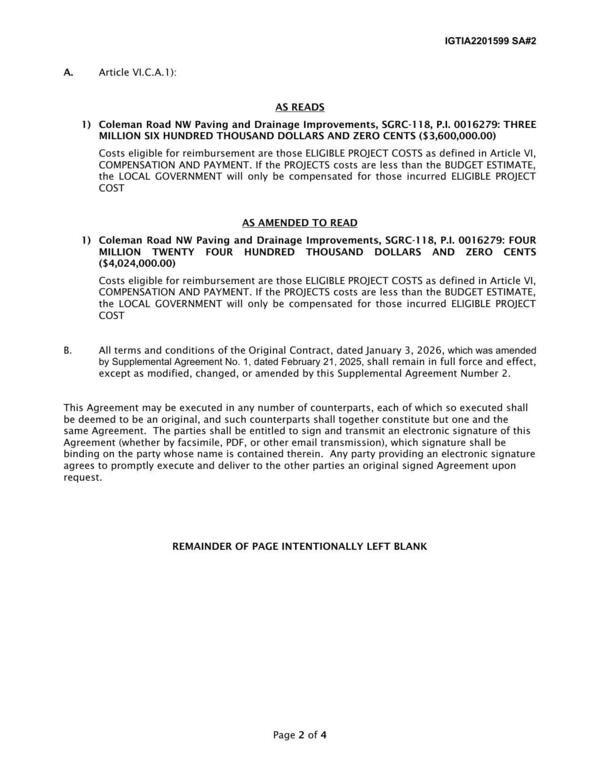 [Costs eligible for reimbursement are those ELIGIBLE PROJECT COSTS as defined in Article VI,]