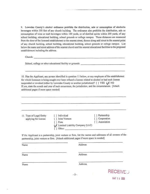 beverages within 300 fect of any church building. The ordinance also prohibits the distribution, sale or