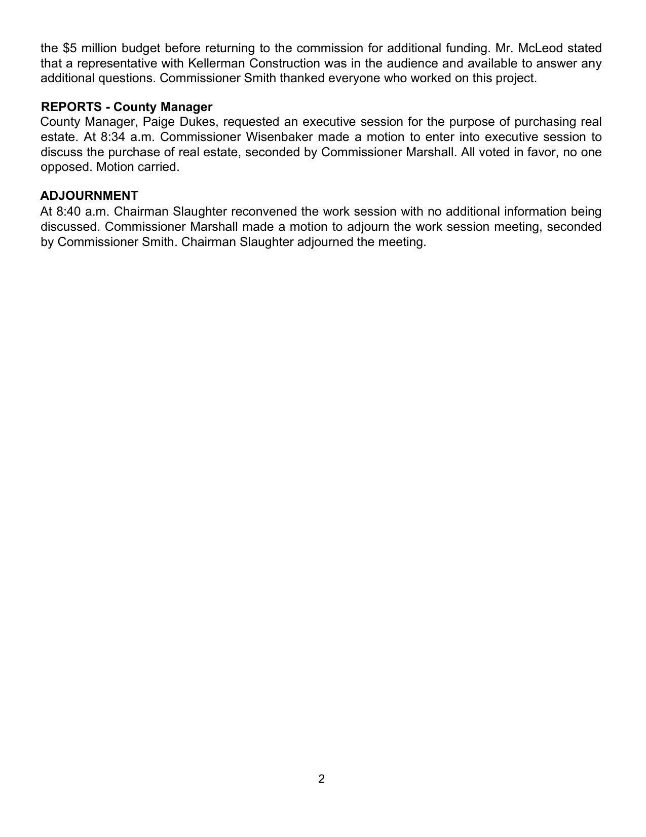 ADJOURNMENT