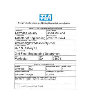 [Section I — Local Government Applicant Information]