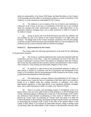 [Section 2.2. Representations by the County.]