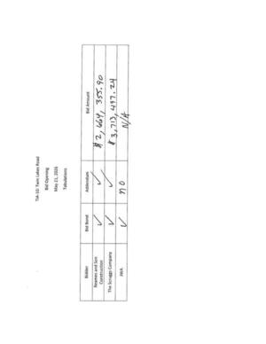 [Two bids: Reams and Son $2,664,3545.90; The Scruggs Company $3,713,497.24]
