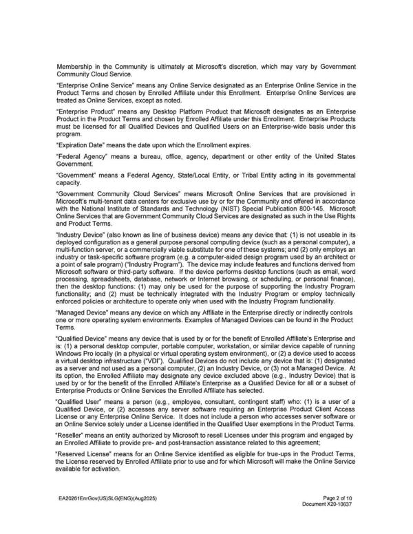 “Reserved License” means for an Online Service identified as eligible for true-ups in the Product Terms,