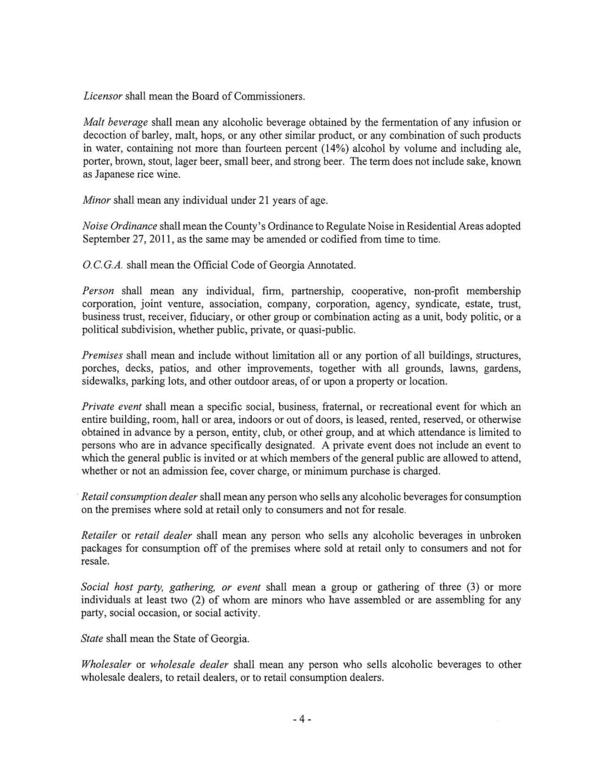 Noise Ordinance shall mean the County’s Ordinance to Regulate Noise in Residential Areas adopted