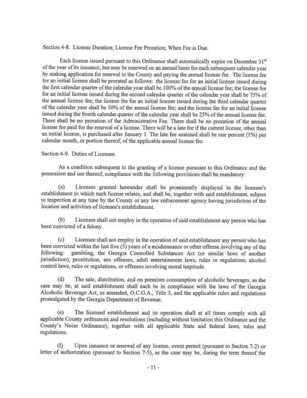 Section 4-8. License Duration; License Fee Proration; When Fee is Due.