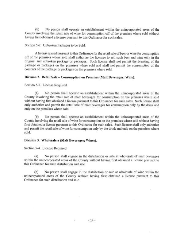 Section 5-2. Unbroken Packages to be Sold.