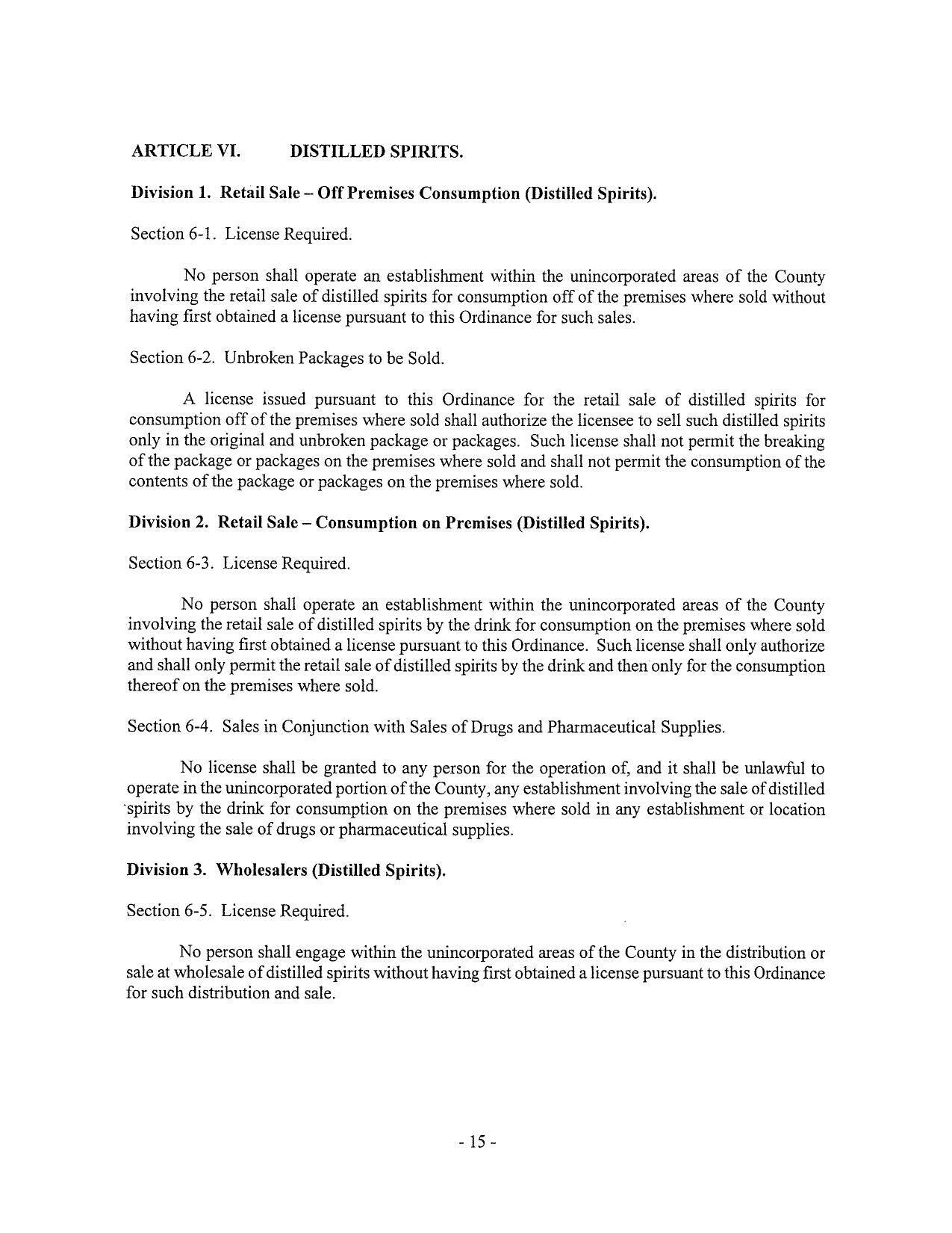 Section 6-1. License Required.