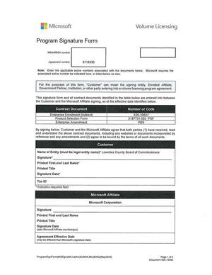 [Program Signature Form]