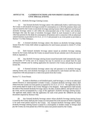 [Section 7-1. Alcoholic Beverage Catering License.]