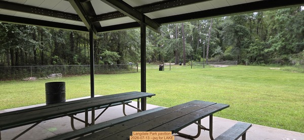 Langdale Park pavilion, 2026-07-13 --jsq for LAKE