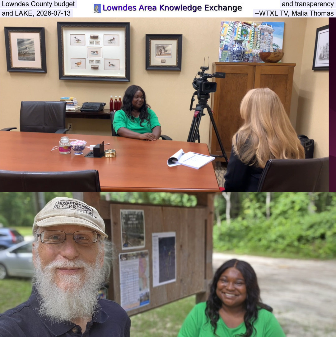 [Lowndes County budget and transparency and LAKE, 2026-07-13 --WTXL TV, Malia Thomas]