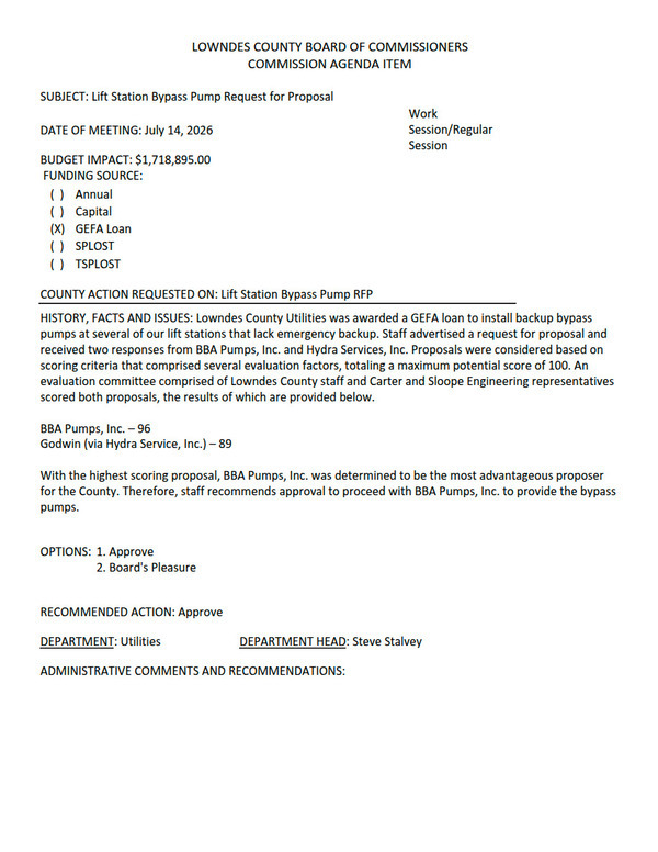 [7.c. Lift Station Bypass Pump Request For Proposal]