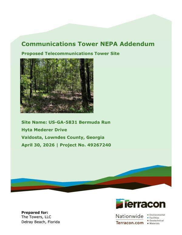 [Communications Tower NEPA Addendum]