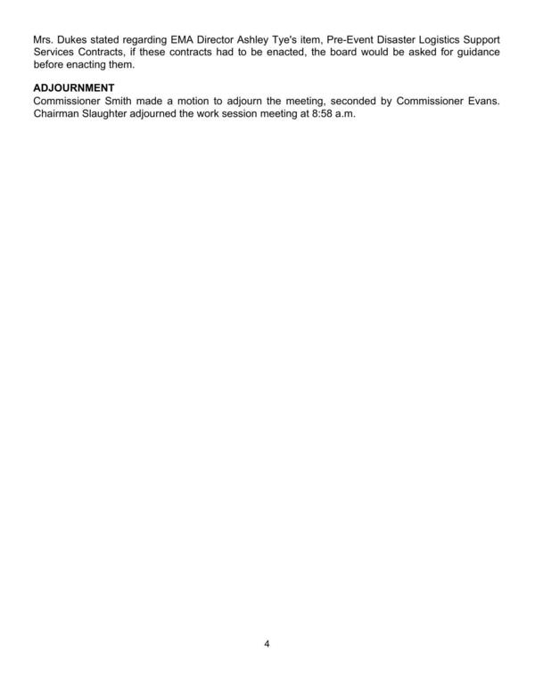 ADJOURNMENT