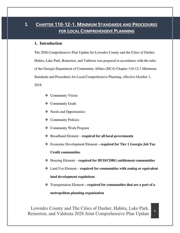 [I. CHAPTER 110-12-1. MINIMUM STANDARDS AND PROCEDURES]