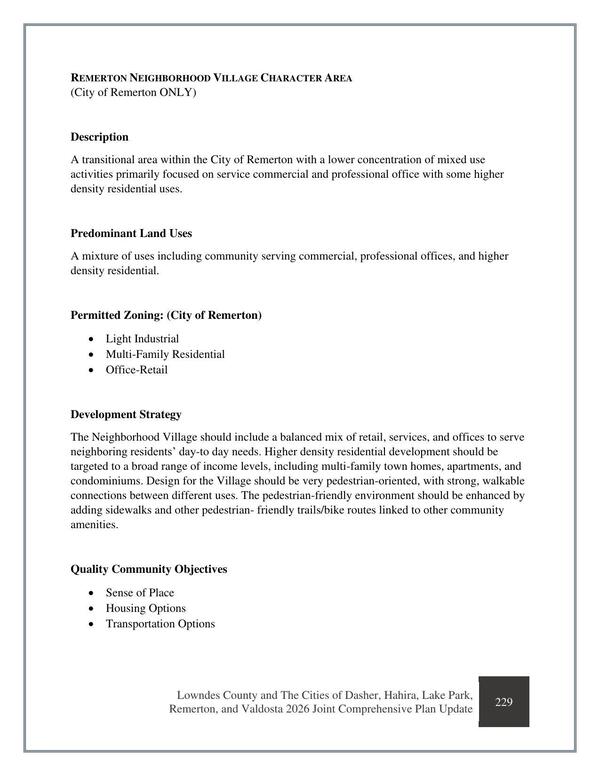 [REMERTON NEIGHBORHOOD VILLAGE CHARACTER AREA]