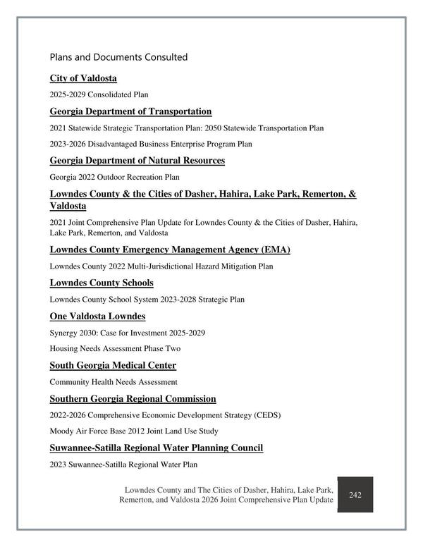 [Plans and Documents Consulted]