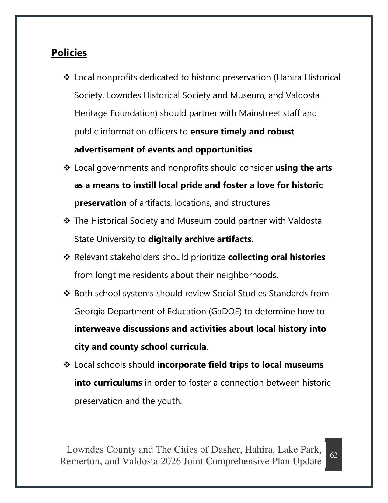 Policies