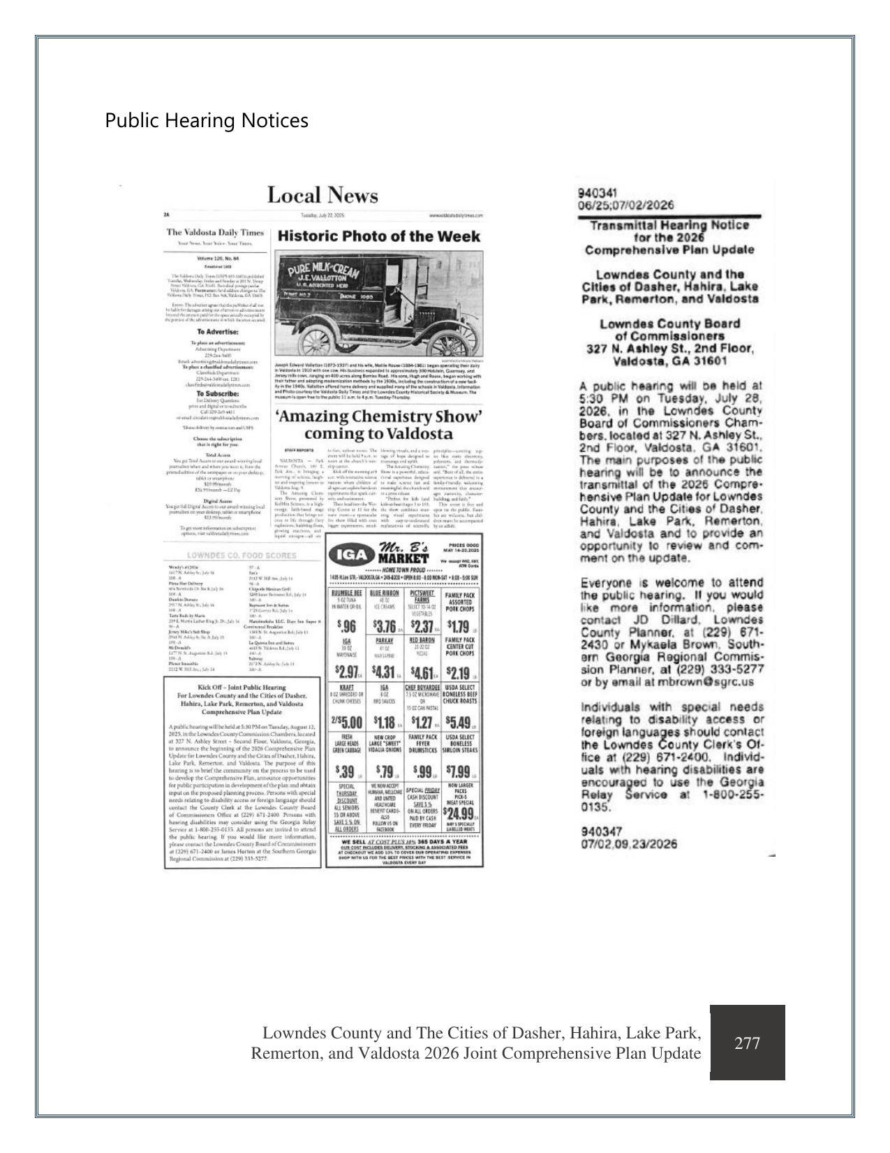 Public Hearing Notices