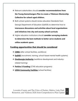 [Funding opportunities that should be considered]