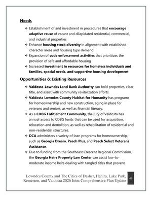 [Needs, Opportunities & Existing Resources]