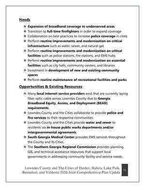 [Needs, Opportunities & Existing Resources]