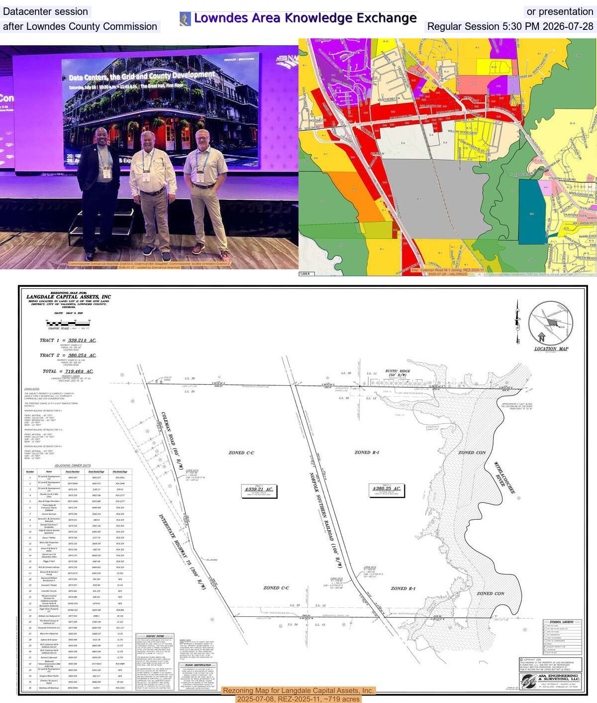 Datacenter session or presentation? After Lowndes County Commission Regular Session 5:30 PM 2026-07-28