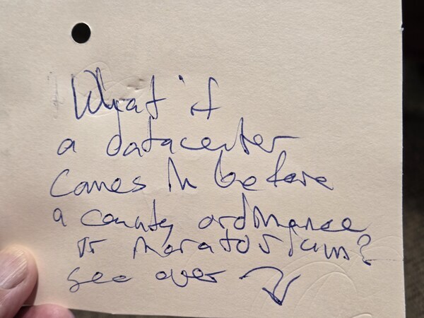 [What if a datacenter comes in before a county ordinance or moratorium?, 2026-07-28 --jsq for LAKE]