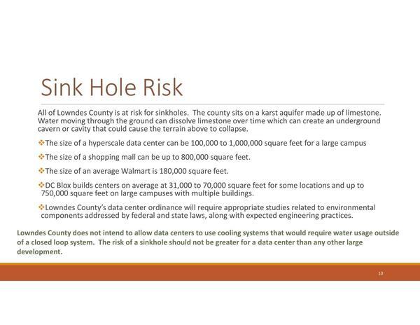 Sink Hole Risk