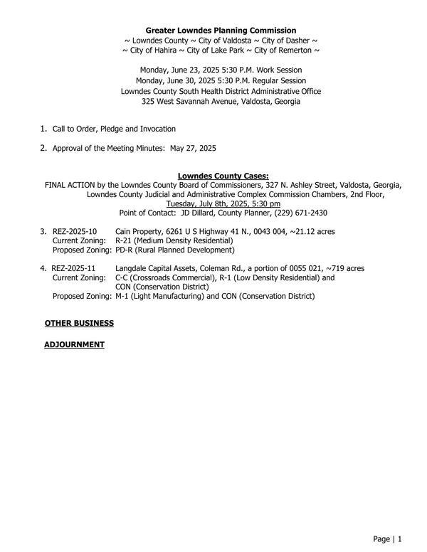 [GLPC Agenda June 8, 2025]
