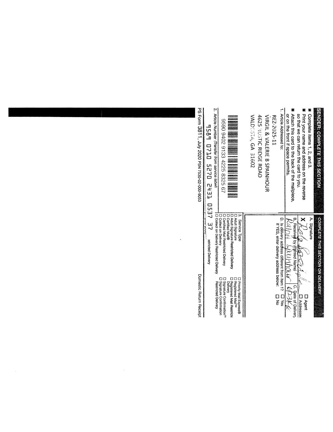 Notice Returns and Letters 0009