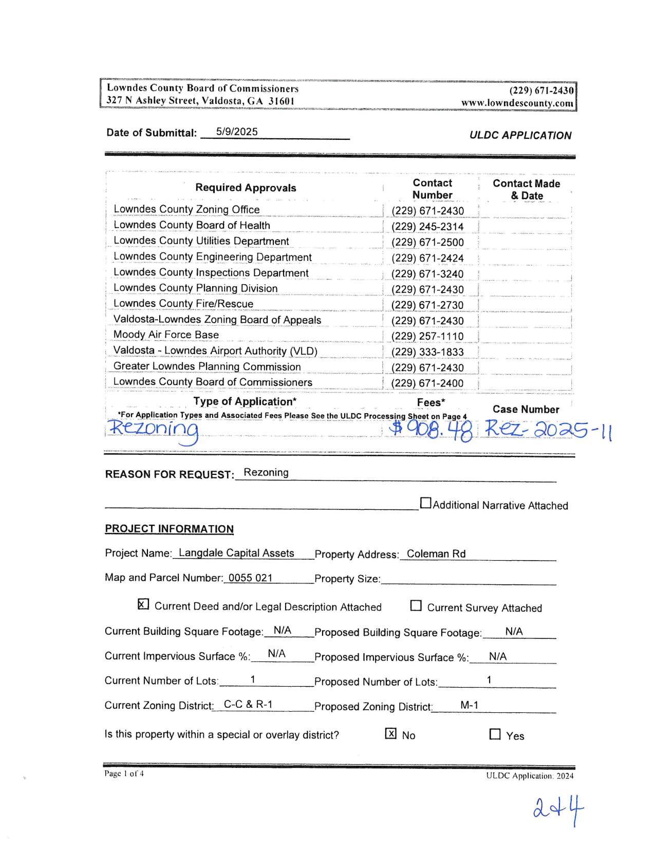 Date of Submittal: 5/9/2025 ULDC APPLICATION