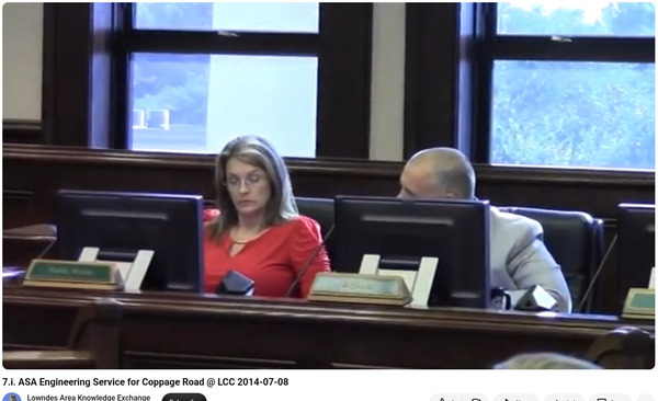 [Lowndes County Engineer Mike Fletcher, Coppage Road, 2014-07-08 @ LCC Regular Session --Gretchen Quarterman for LAKE]