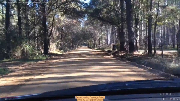 [Before paving Coppage Road, 2015-12-07 --jsq for CRSG]