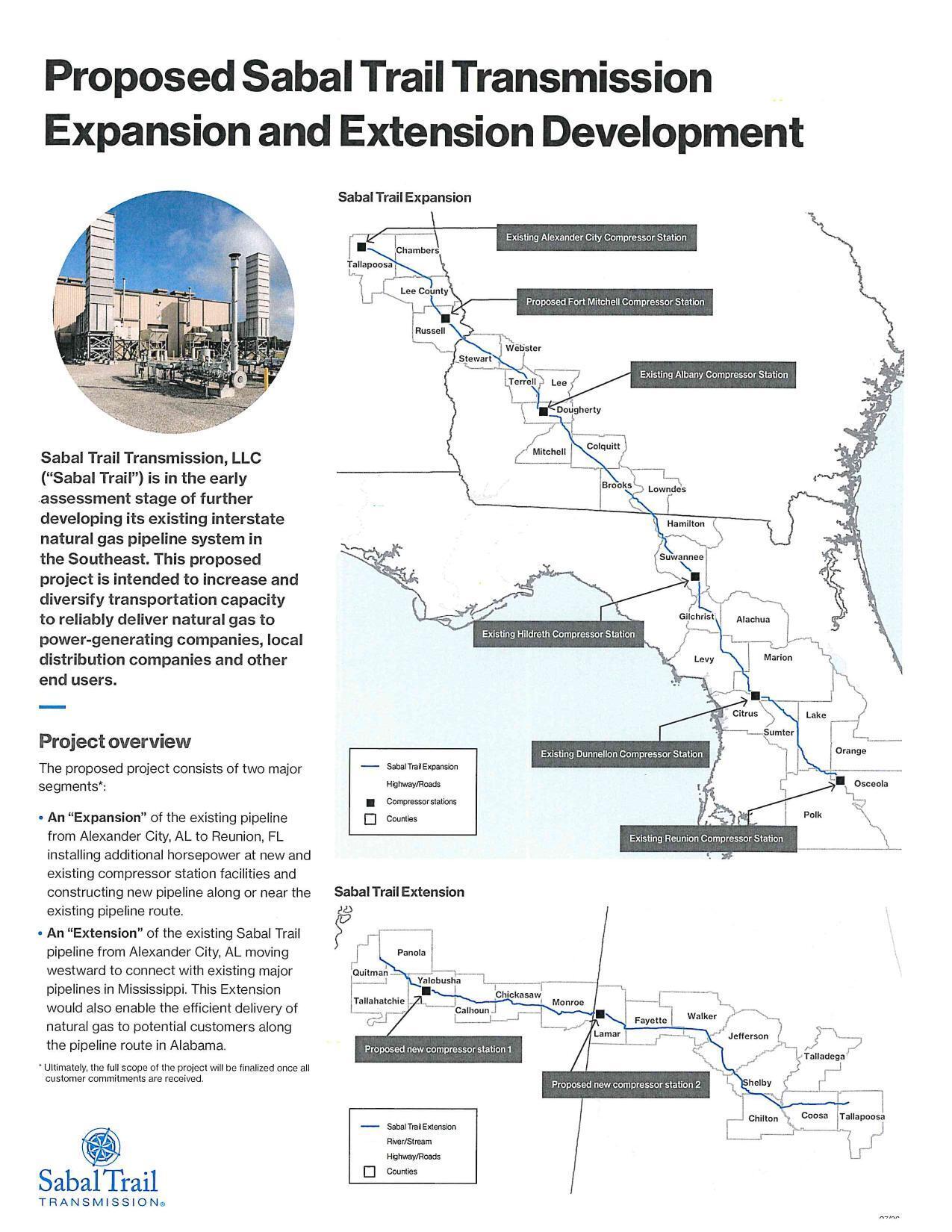 Maps: Proposed Sabal Trail Transmission Expansion and Extension Development