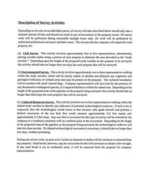 [Description of Survey Activities]