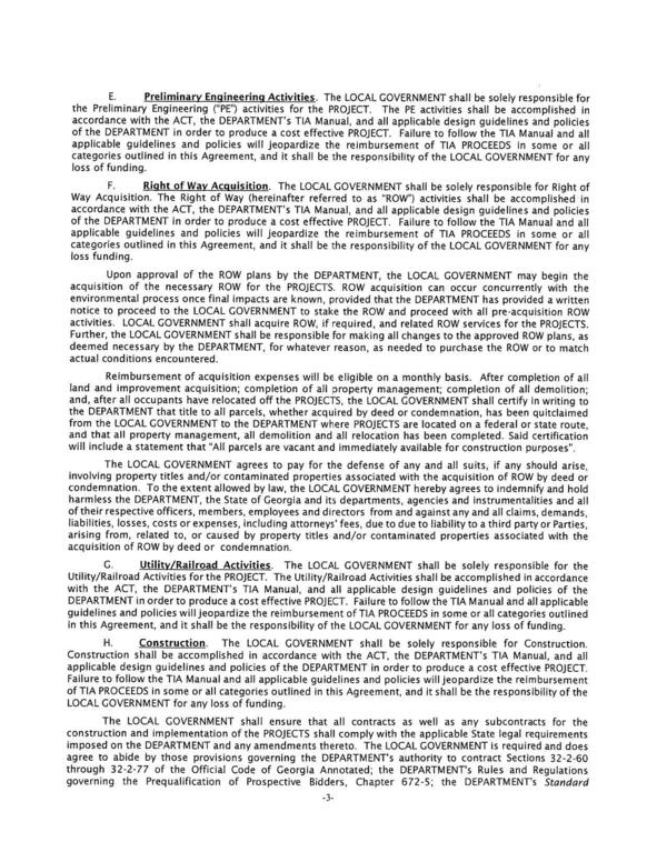 [notice to proceed to the LOCAL GOVERNMENT to stake the ROW and proceed with all pre-acquisition ROW]