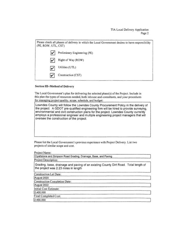 [Section [1J-—Method of Delivery]