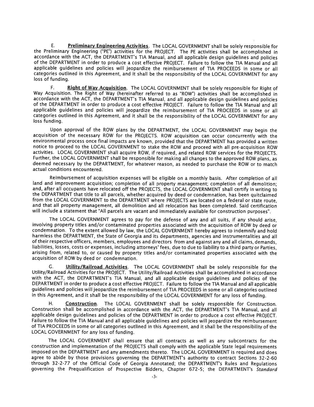 notice to proceed to the LOCAL GOVERNMENT to stake the ROW and proceed with all pre-acquisition ROW