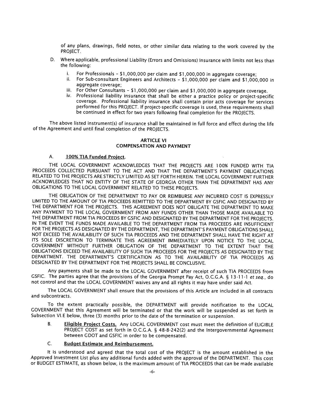 ITS SOLE DISCRETION TO TERMINATE THIS AGREEMENT IMMEDIATELY UPON NOTICE TO THE LOCAL