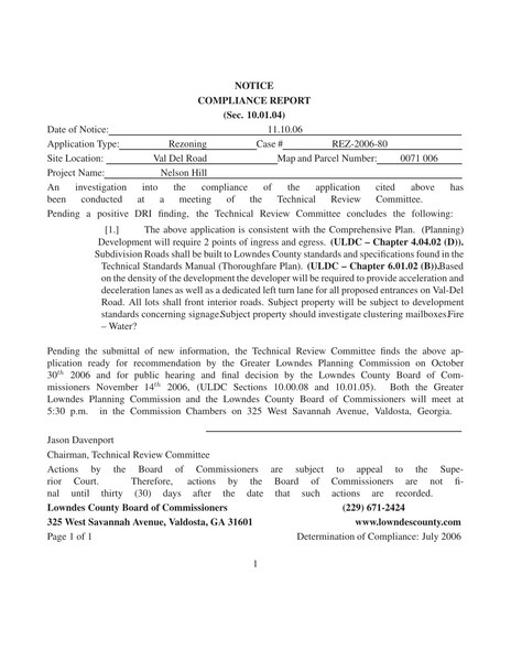 REZ 2006 80 Compliance
