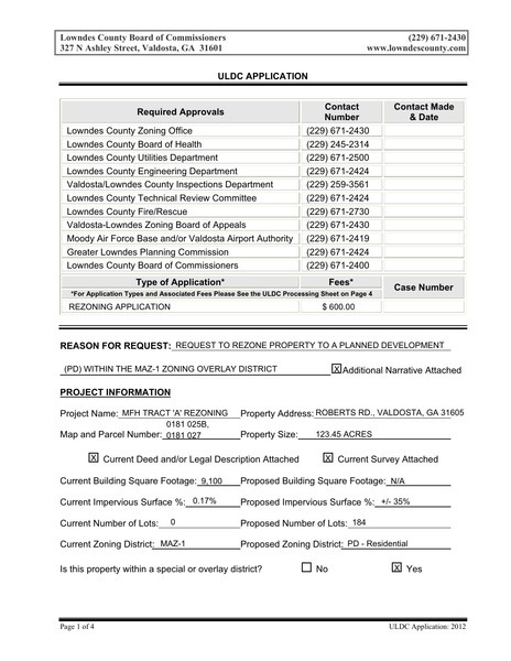 MFH Tract A Rezoning Cover Letter ULDC Application 7-8-13 -006