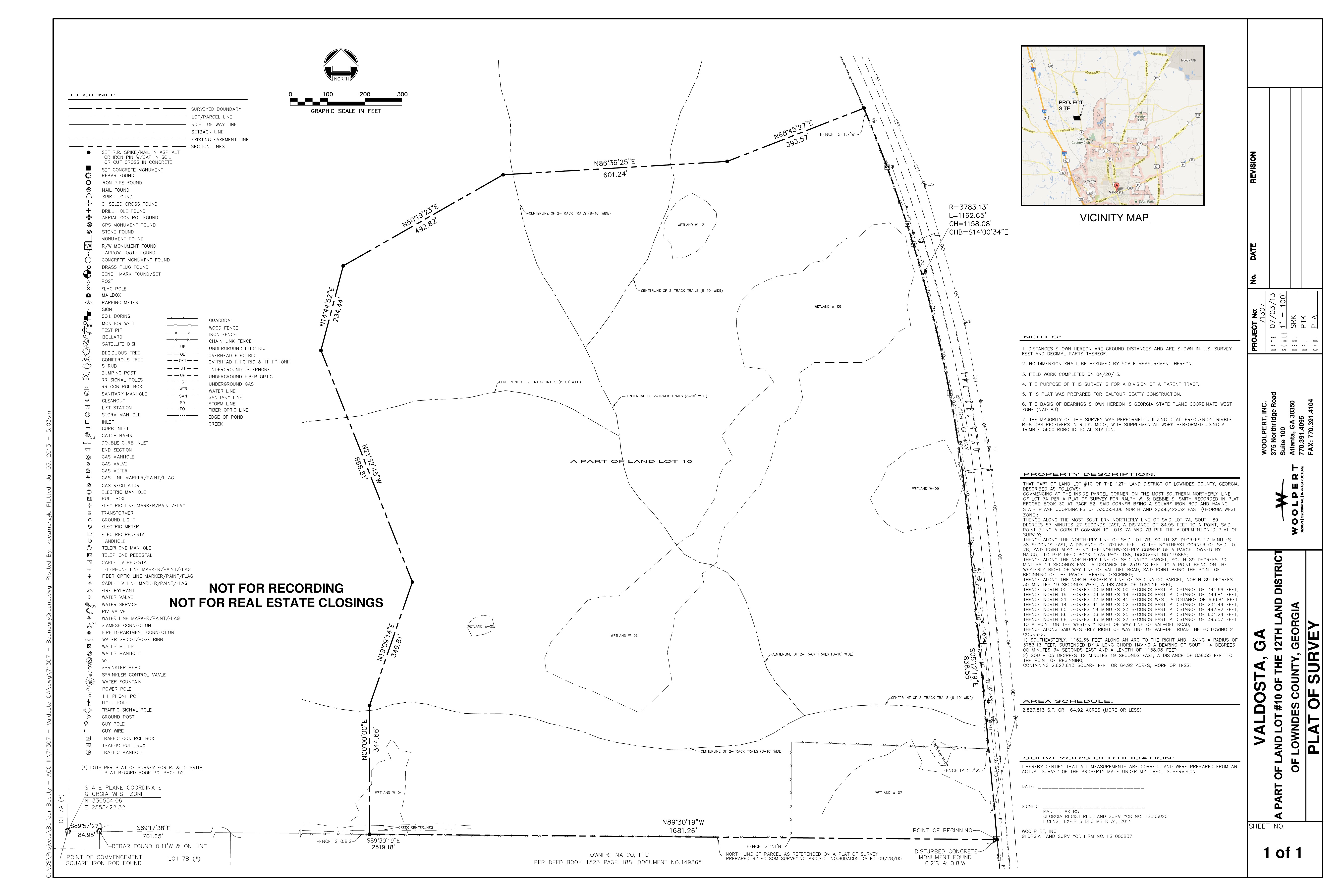 Moody AFB Val Del Road Survey