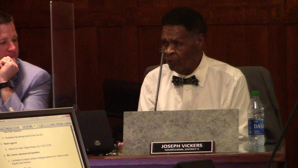 Council Sonny Vickers thanks staff and Council