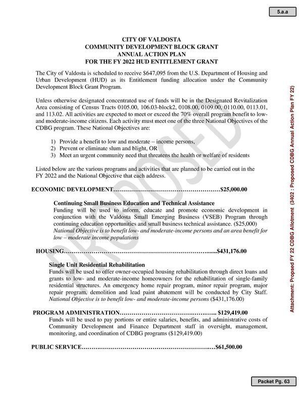 ANNUAL ACTION PLAN FOR THE FY 2022 HUD ENTITLEMENT GRANT