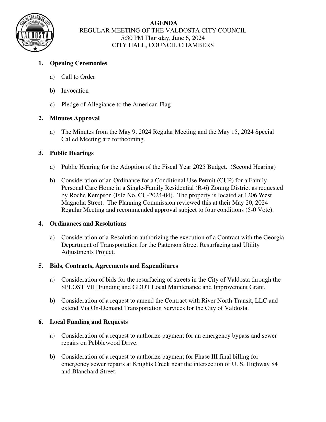 Agenda