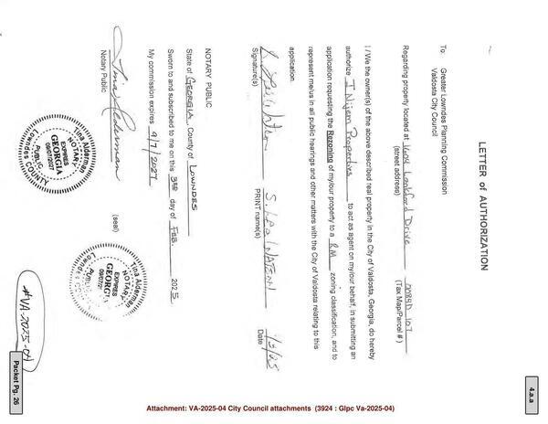 LETTER of AUTHORIZATION