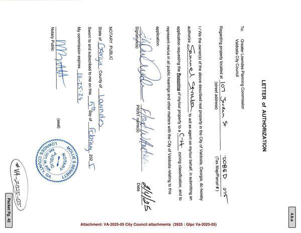 LETTER of AUTHORIZATION
